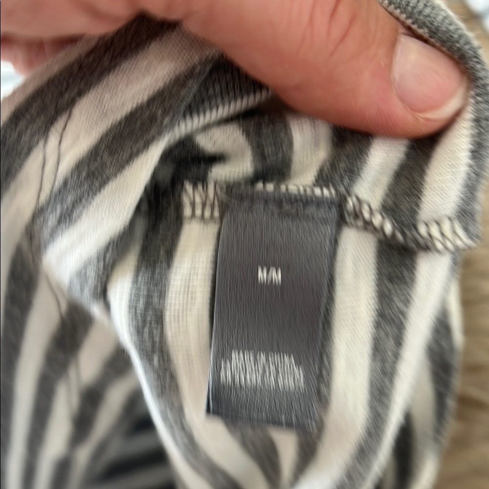 aerie Striped Long Sleeve Tee in Gray and White - Picture 3 of 5